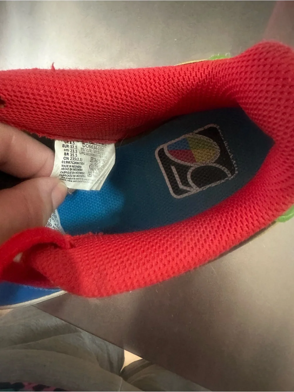Nike UNO Colorblock Air Force 1 Sneakers - White/Blue/Red/Yellow